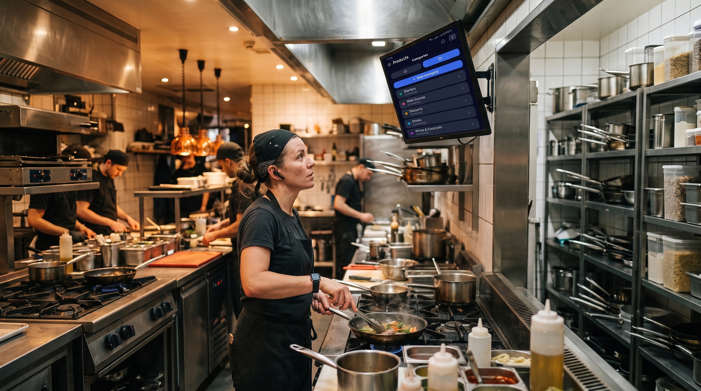 Caisse enregistreuse pour restaurant avec plan de salle et envoi en cuisine sur tablette